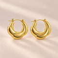 Swirl Hoop Earrings – 18K Gold Plated
