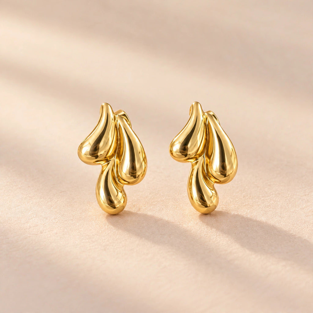 Trio Drop Stud Earrings