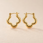Petal Wave Hoop Earrings
