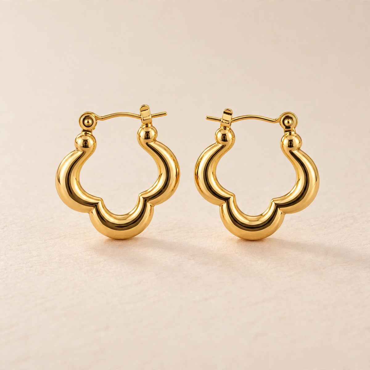 Petal Wave Hoop Earrings