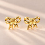Ribbon Bow Stud Earrings