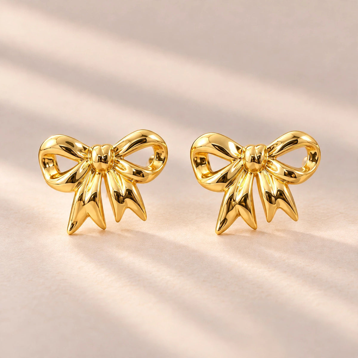 Ribbon Bow Stud Earrings