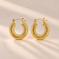 Fluted Hoop Earrings
