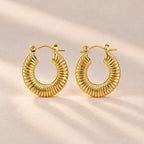 Fluted Hoop Earrings
