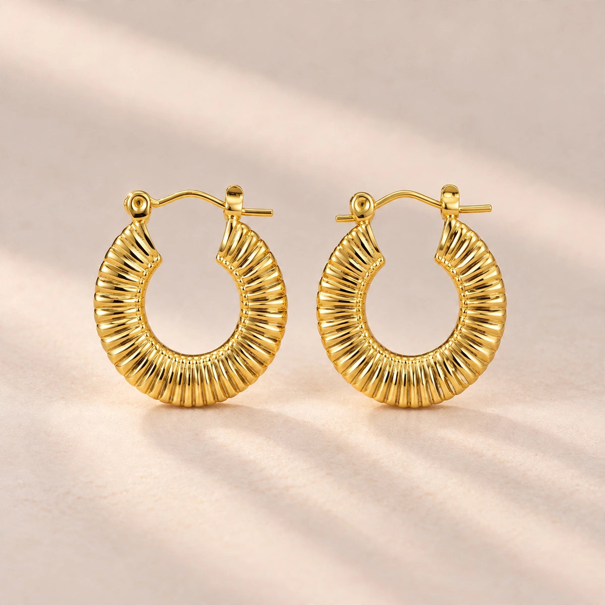 Fluted Hoop Earrings