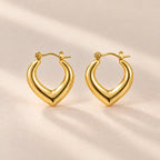 Sweetheart Hoop Earrings