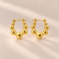 Puffy Heart Hoop Earrings