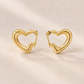 Hollow Heart Hoop Earrings